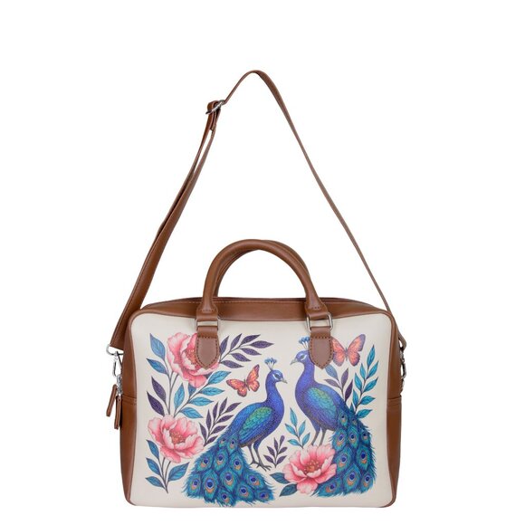 Printed Leather Buisness Top Handle Crossbody Bag for Women for Work, Daily Use - Picture 10 of 10